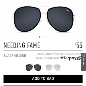 Quay needing frame sunglasses